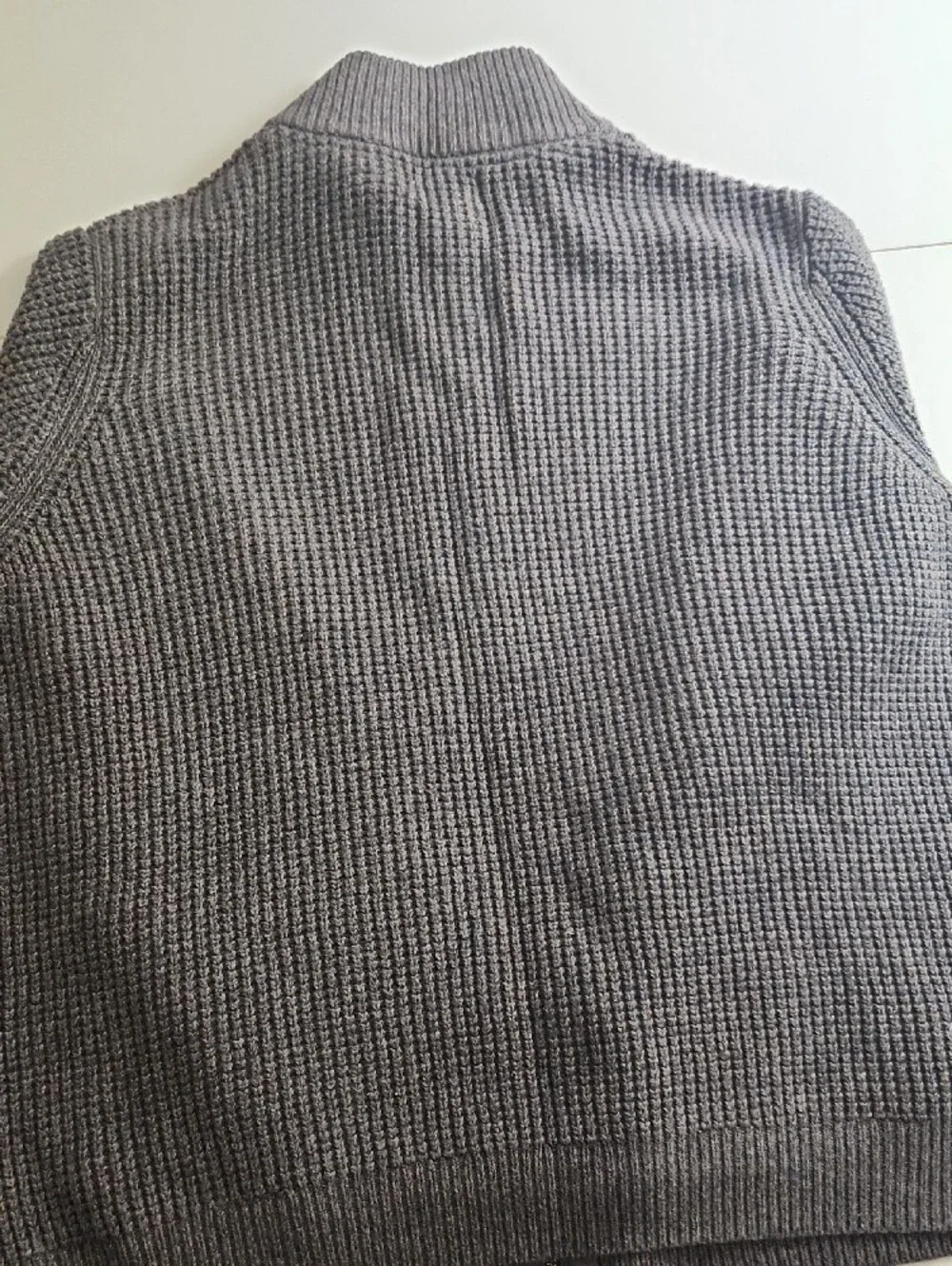 L.L. Bean Men's Zip-Up Rib Knit Sweater - Gray